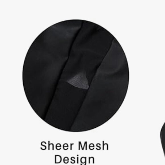 Nleyook Plus Size 22 Swimsuit (no shorts) Black/palm) High Neck. - Picture 9 of 10